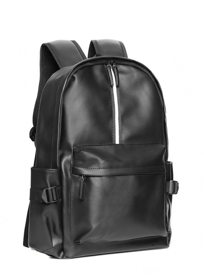 Leather Laptop Backpack for Men Women, School College Bookbag Casual Travel Daypack