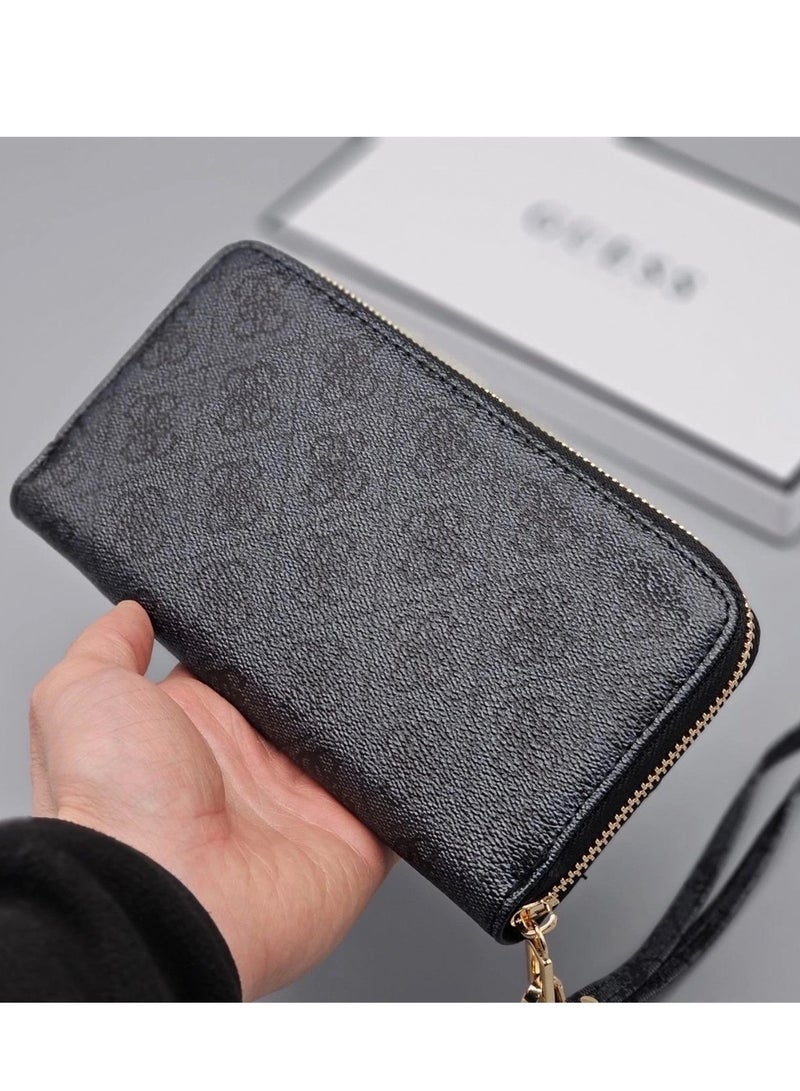 GUESS Women Brand Logo Printed Zip Around Wallet