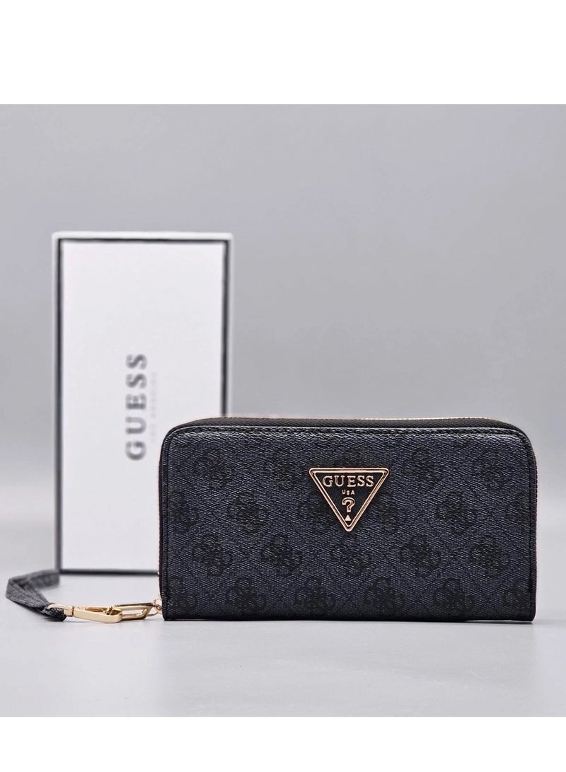 GUESS Women Brand Logo Printed Zip Around Wallet