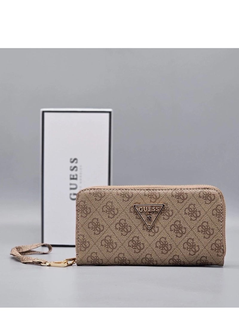 GUESS Women Brand Logo Printed Zip Around Wallet