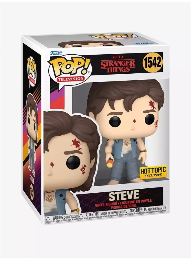 Funko Pop! Tv: Stranger Things - Steve (Battledamage)(Exc), Collectable Vinyl Figure