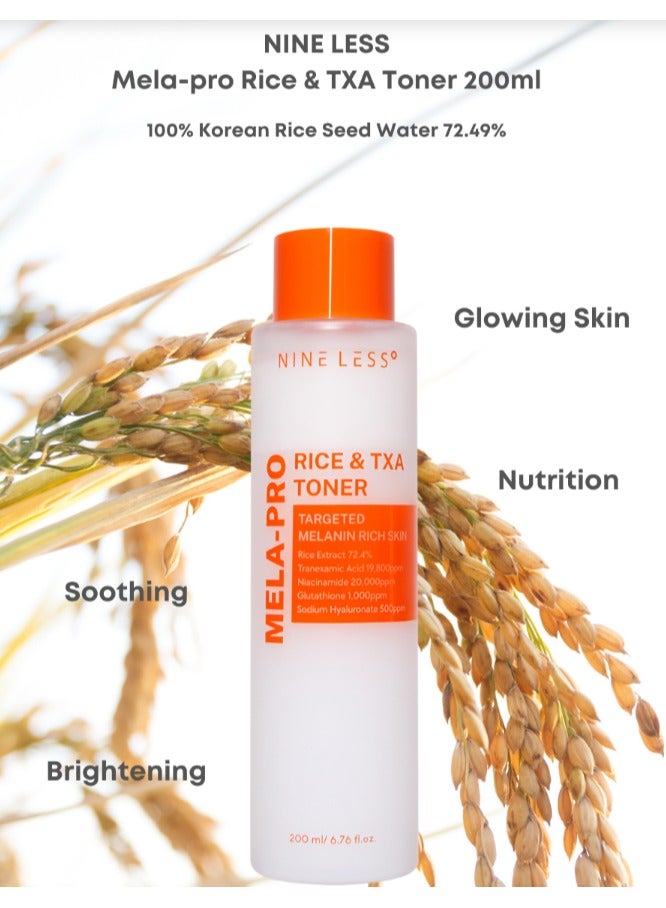 [NINELESS] MELA-PRO Rice & TXA Toner 200ml