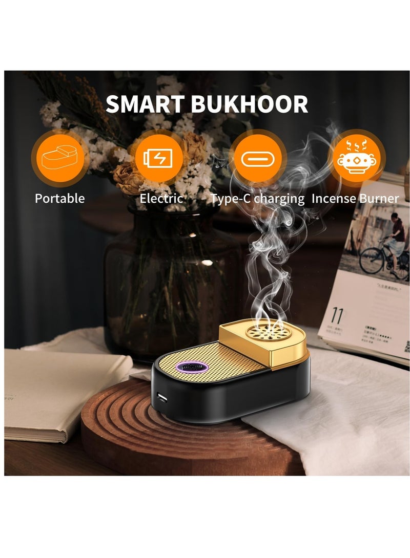 Handheld Electric incense burner Electric Bakhoor Arabic Incense Burner Oud Burner(Black)