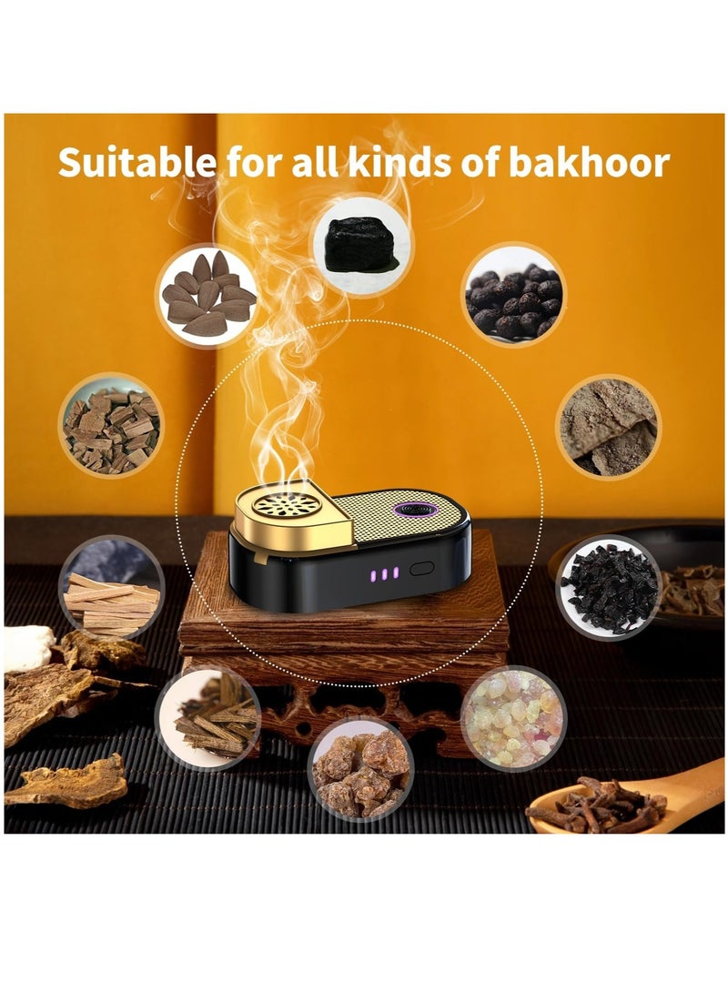 Handheld Electric incense burner Electric Bakhoor Arabic Incense Burner Oud Burner(Black)