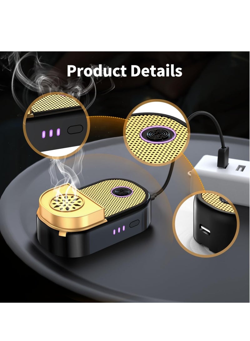 Handheld Electric incense burner Electric Bakhoor Arabic Incense Burner Oud Burner(Black)