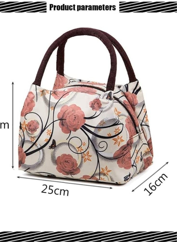 Lunch Bag, Instant Lunch Bag Women Men, Oxford Cloth Canvas Bag Hand Carry Lunch Bag Butterfly, Insulated Lunch Bag for Work Office School Picnic