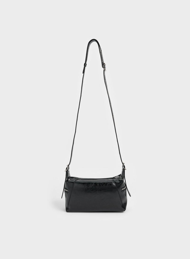 CHARLES & KEITH Xylia Shoulder Bag - Black