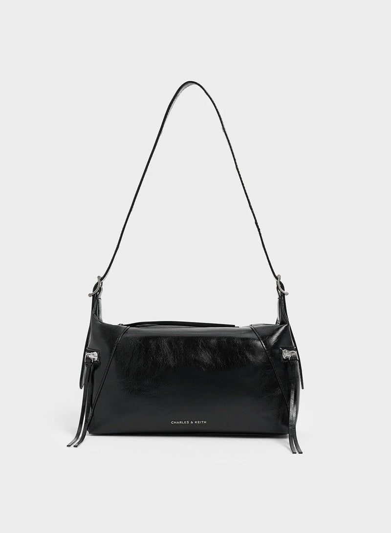 CHARLES & KEITH Xylia Shoulder Bag - Black