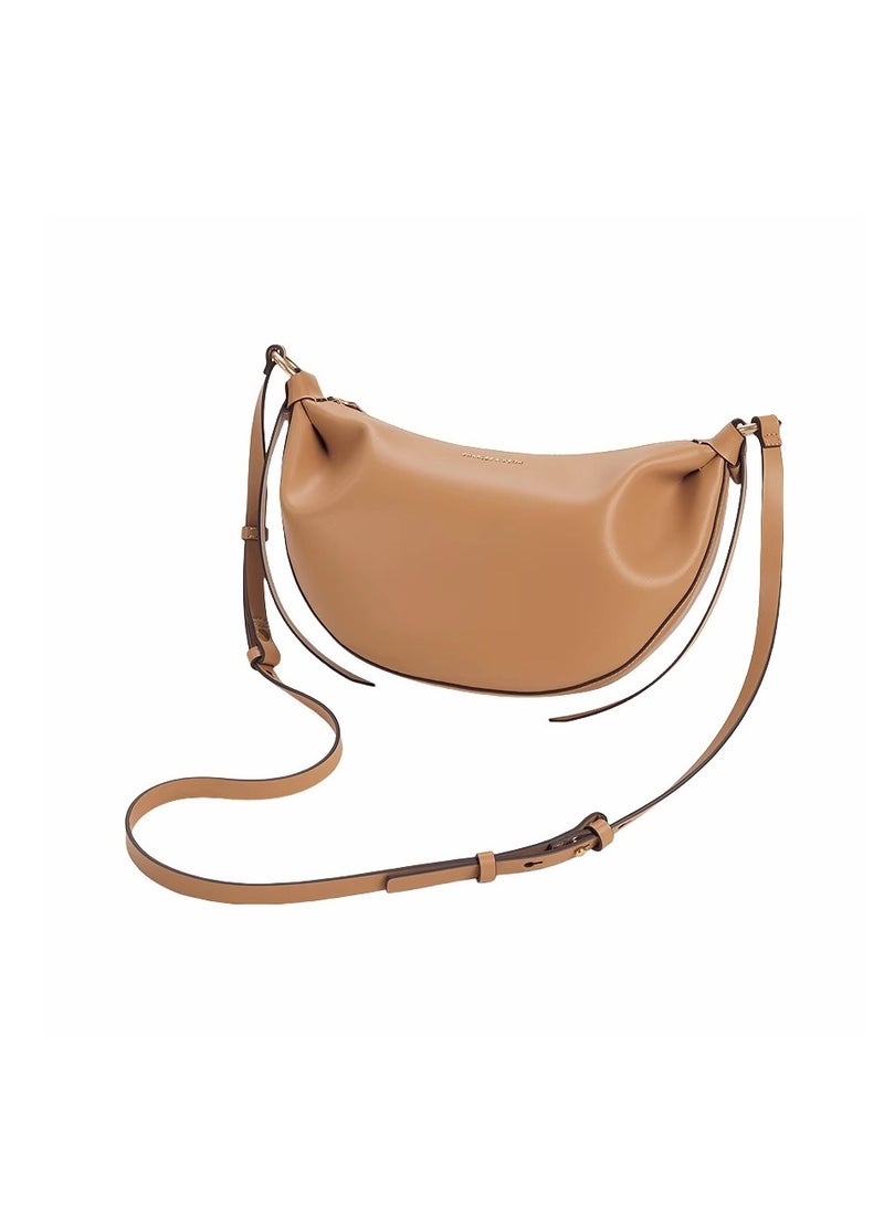 CHARLES & KEITH  Shoulder Bag & Crossbody Bag Calla Half-Moon Bag - Toffee