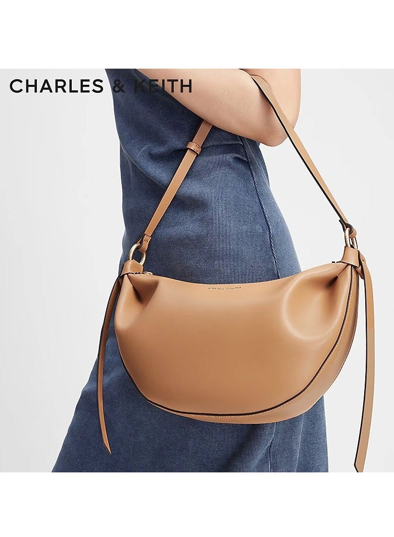 CHARLES & KEITH  Shoulder Bag & Crossbody Bag Calla Half-Moon Bag - Toffee