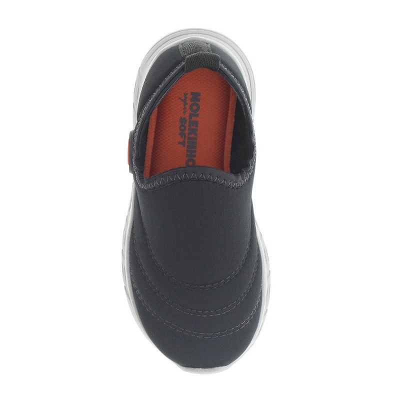 Sporty Slip On with Fly Knit Upper Black/White