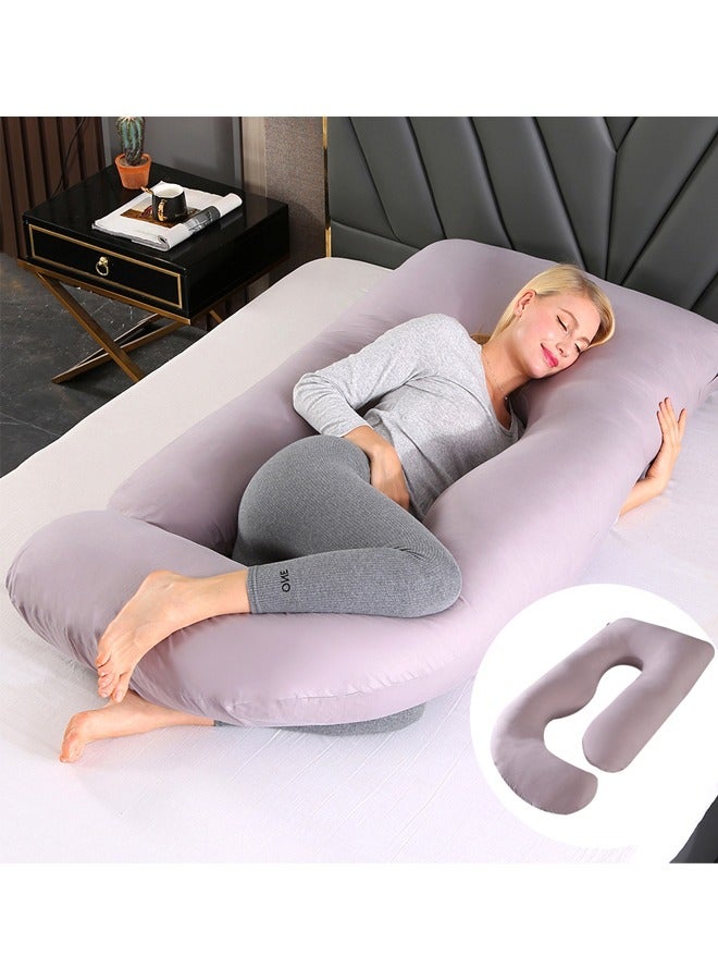 J-Shaped Pregnancy Pillow Full Body Maternity Pillow with Removable Cover, Side Sleeping, Back, Legs and Belly Support, Ideal for Reading, Nursing, and Comfortable Rest