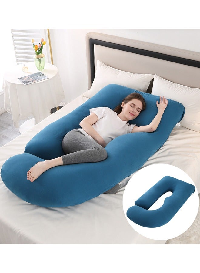 J-Shaped Pregnancy Pillow Full Body Maternity Pillow with Removable Cover, Side Sleeping, Back, Legs and Belly Support, Ideal for Reading, Nursing, and Comfortable Rest