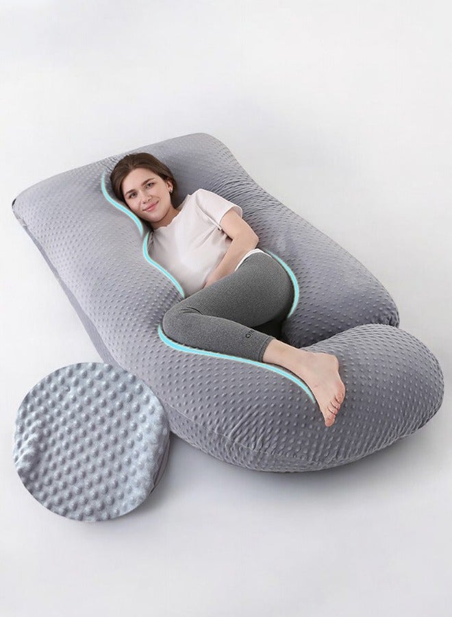 U-Shaped Pregnancy Pillow Full Body Maternity Pillow with Removable Cover for Side Sleeping, Back, Legs, and Belly Support, Ideal for Reading, Baby Feeding and Sleeping