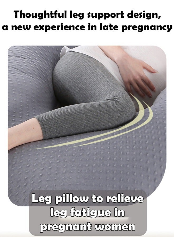 U-Shaped Pregnancy Pillow Full Body Maternity Pillow with Removable Cover for Side Sleeping, Back, Legs, and Belly Support, Ideal for Reading, Baby Feeding and Sleeping