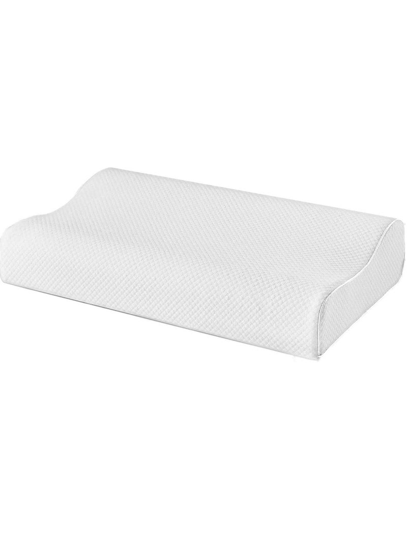 Memory Foam Pillow, Findigit Cervical Neck Support Pillow for Sleeping, Contour Ergonomic Orthopedic Pillow for Back, Side Sleeper (White)Memory Foam Pillow, Findigit Cervical Neck Support Pillow for Sleeping, Contour Ergonomic Orthopedic Pillow for Back, Side Sleeper (White)