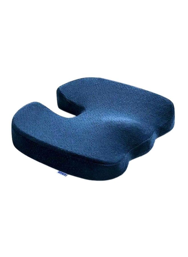 Memory Foam Gel Seat Cushion Polyester Blue 44x34x7centimeter