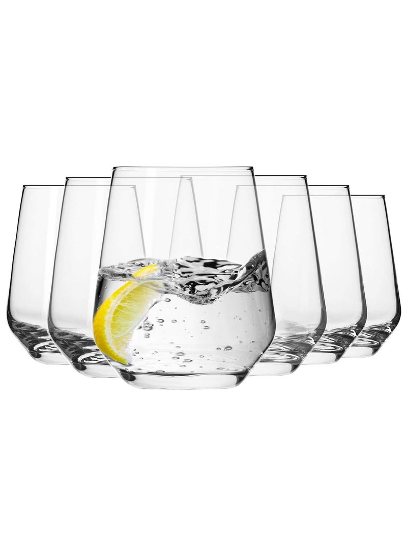 Splendour Collection Water Drinking Glasses Set – 6 Elegant Tumblers (400 ML) for Home, Restaurants, and Parties | Ideal for Juice and Scotch | Dishwasher Safe