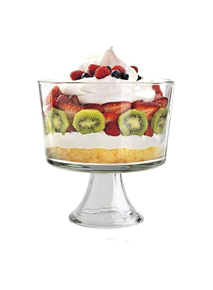 Footed Trifle Dish, Clear, 8.75