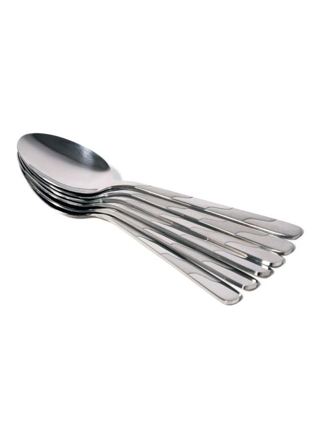 6-Piece Stainless Steel Spoon Set Silver