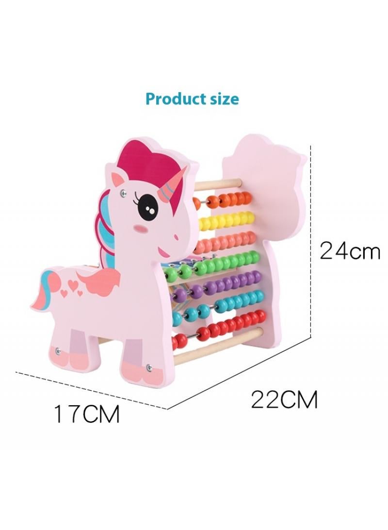 Wooden Unicorn Functional Calculation Frame For Children Children's Early Education Puzzle Toys