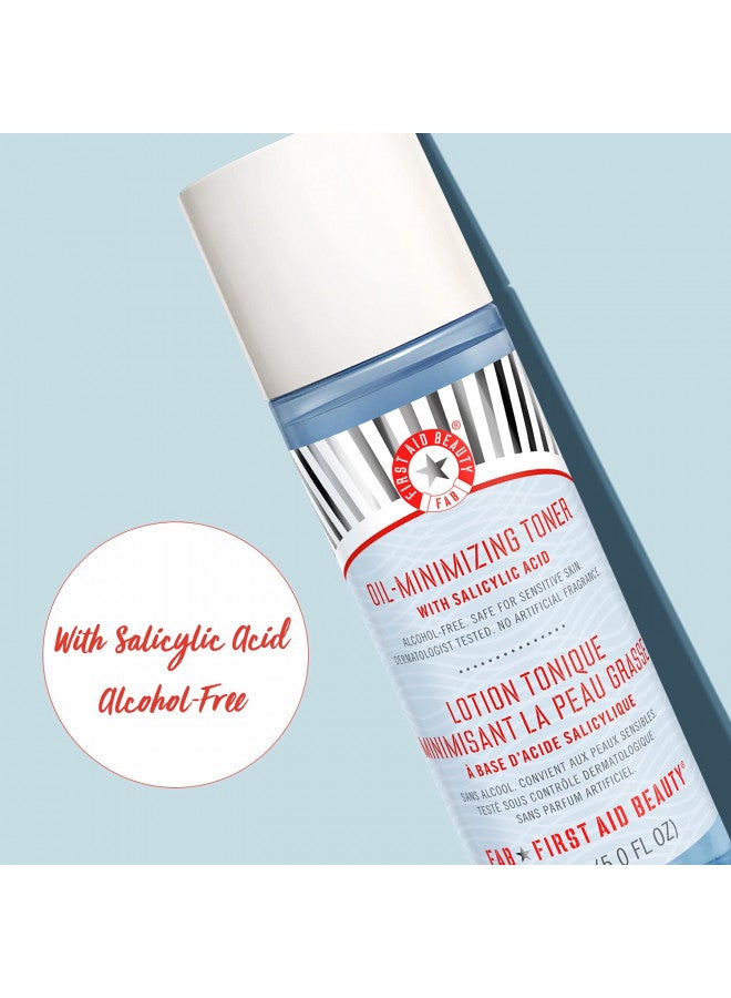 First Aid Beauty Oil-Minimizing Toner with Salicylic Acid Controls Oil and Shine Alcohol Free, Vegan, Cruelty Free 5 oz