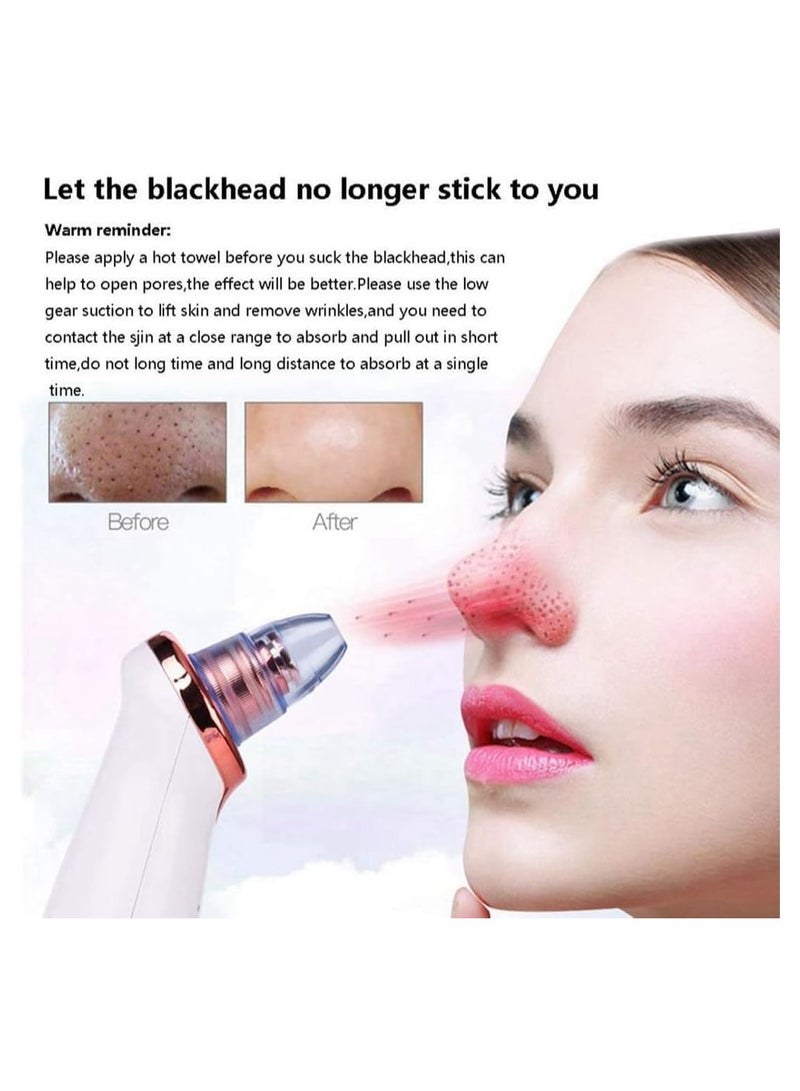 Electric Facial Blackhead Remover Vacuum Pore Cleaner Black Stains Removal Face Nose Deep Cleaning Tools