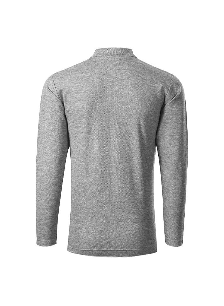 10Pcs Men's LONG SLEEVE POLO T-Shirt 220 GSM Pure Cotton Basic Colors