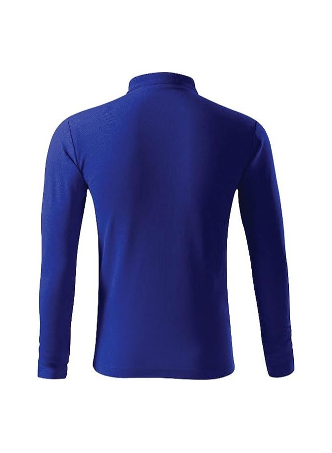 10Pcs Men's LONG SLEEVE POLO T-Shirt 220 GSM Pure Cotton Basic Colors