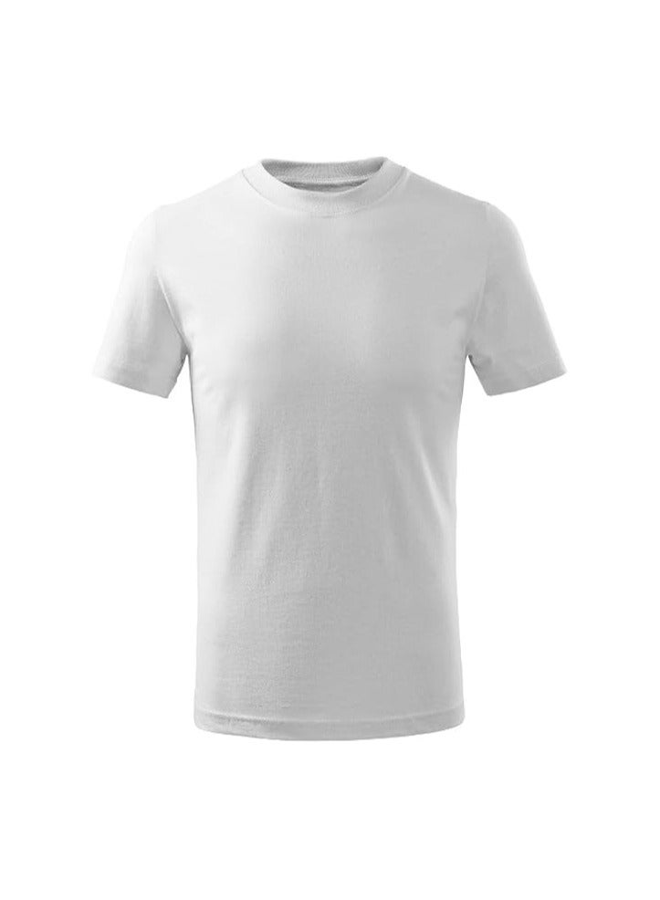 10 pcs Adult Round Neck Combed Men's T Shirt 190 GSM Pure Cotton Basic Colors