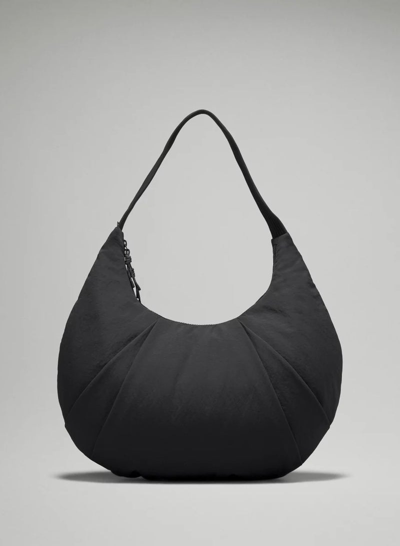 Lululemon Pleated Waterproof nylon half-moon Shoulder Bag 10L