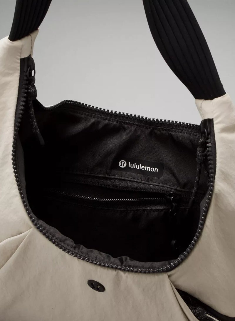 Lululemon Pleated Waterproof nylon half-moon Shoulder Bag 10L