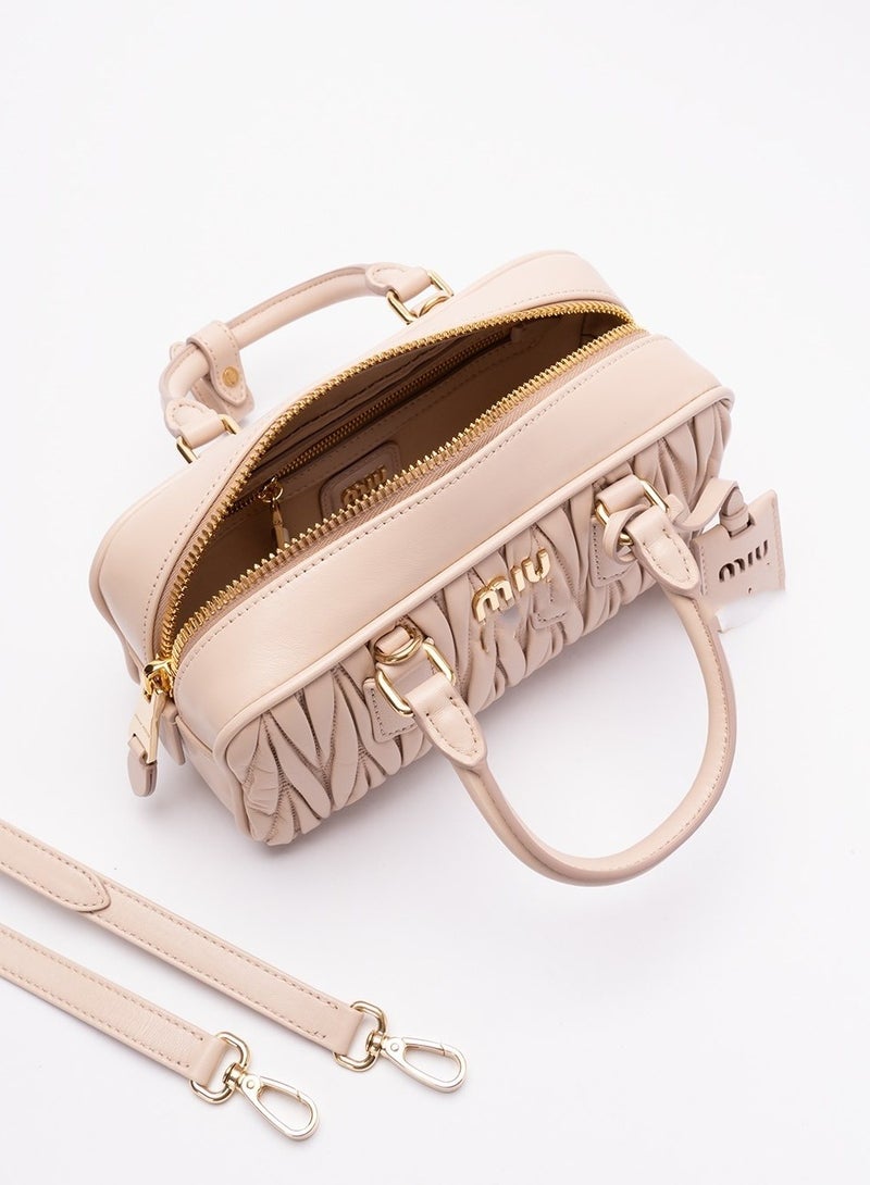 miu Small Arcadie Top Handle Bag Nappa Leather Crossbody Shoulder