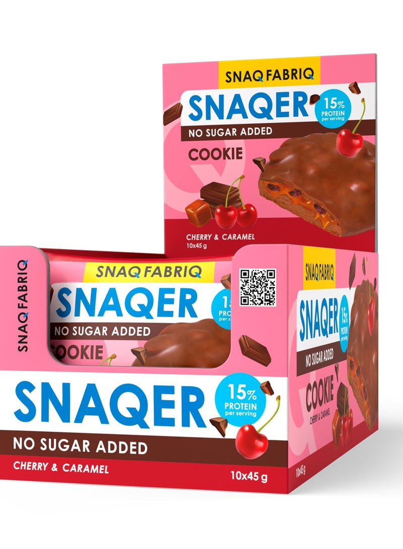 Snaq Snaqer Cookie No Added sugar Cherry & caramel 10x45g