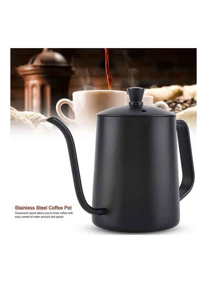 Stainless Steel Goose Neck Coffee Pot Black 500ml