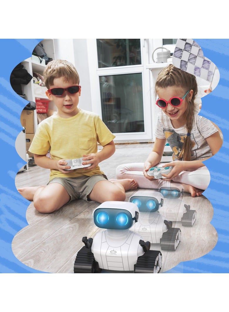 Intelligent cute with LED eyes robot language and music remote control toy robot for kids to play with fun