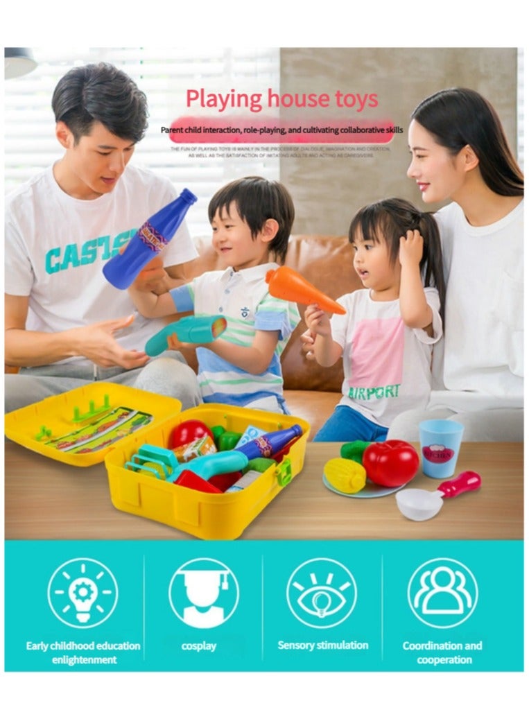 Plastic Toy Play Kitchen Food Set for Kids, Toddlers 3-5 - Cooking Pretend Play Interactive Station Indoor/Outdoor with Sink, Water, Steam, etc accessories  -Boys and Girls Birthday Gift