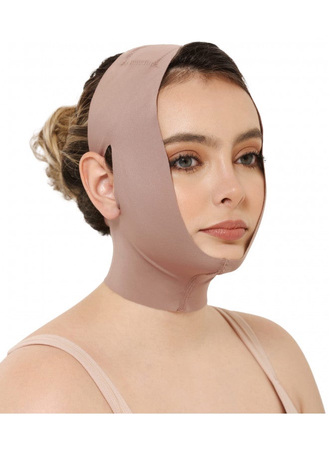 CURVEEZ Face Toning Belt Post Surgery Lipo Compression Chin Strap For Women | Faja Mentonera Reductora para Papada Y Cuello | For Use After Face and Chin Surgery