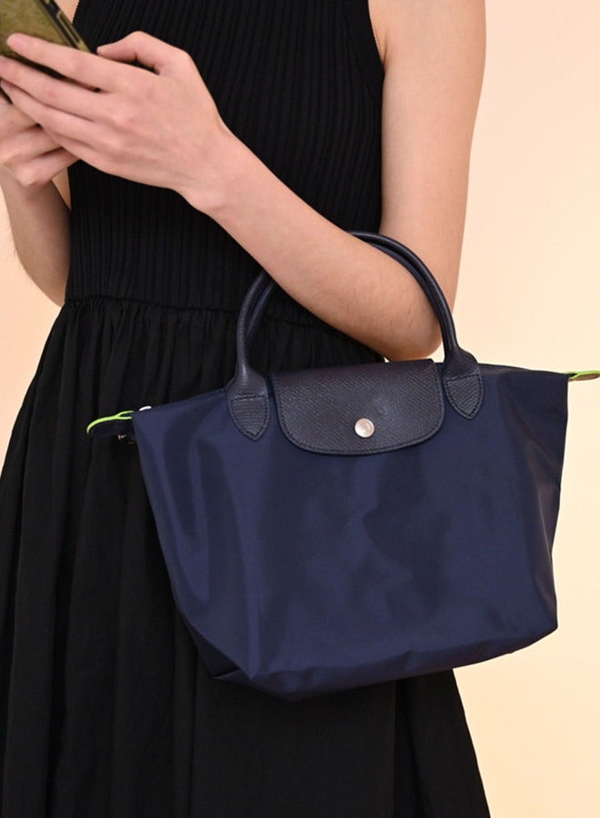 Women's classic fashion versatile large handbag shopping bag shoulder bag handbag navy blue