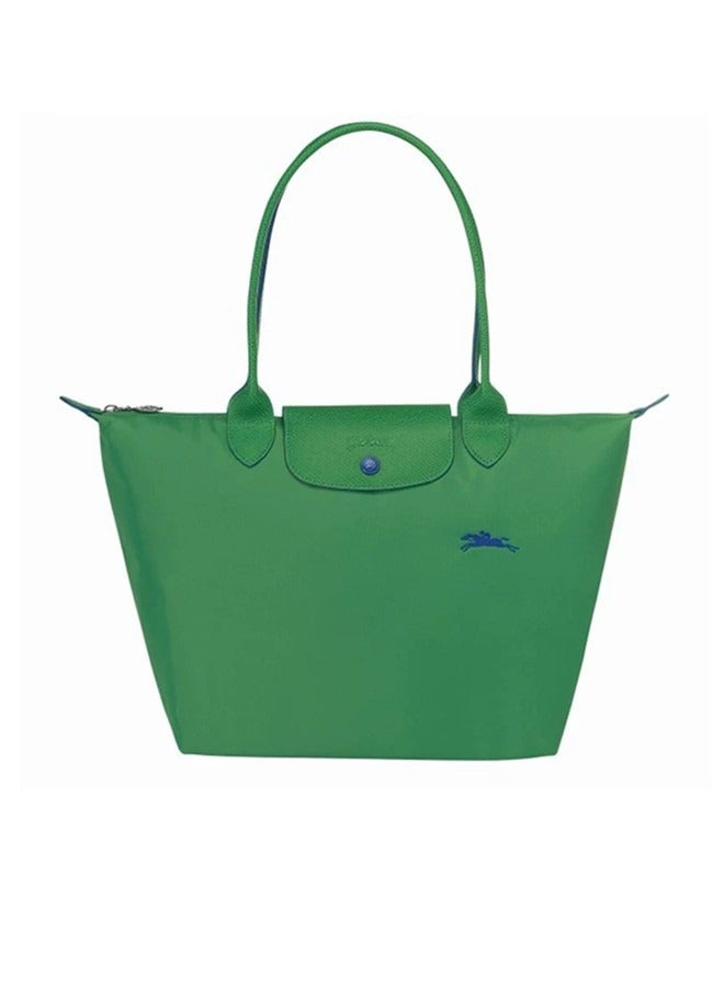 Longchamp Women's classic fashion Multi functional medium travel bag dumpling bag handbag shopping bag long handle shoulder bag green