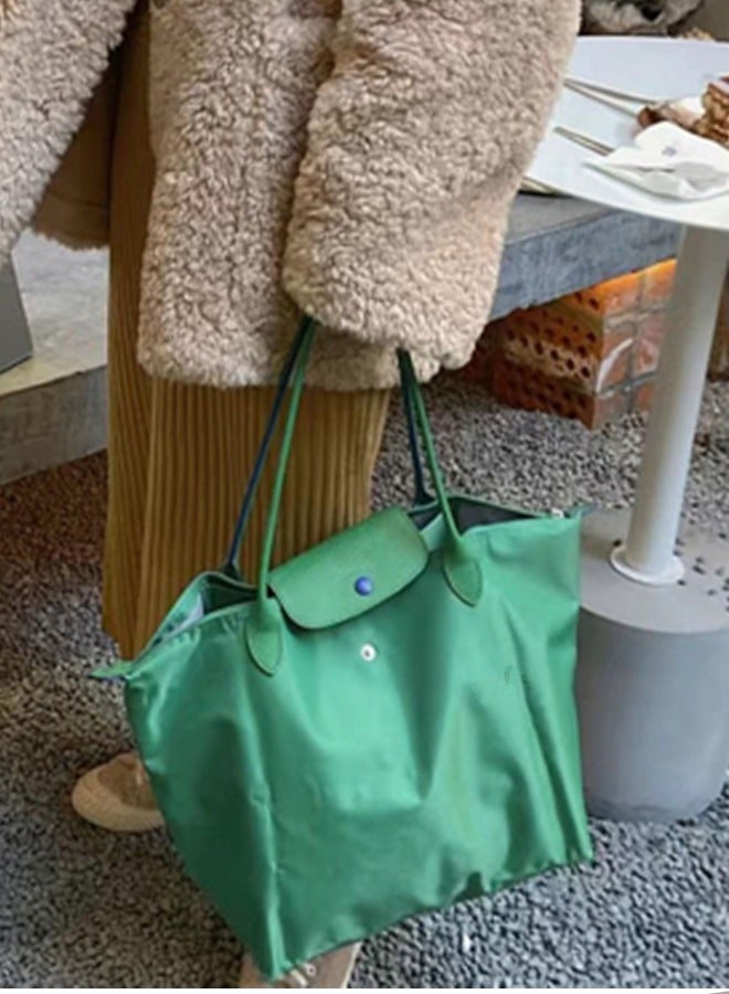 Women's classic fashion Multi functional medium travel bag dumpling bag handbag shopping bag long handle shoulder bag green