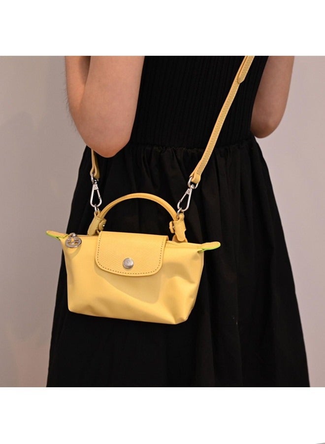 Women's classic fashion versatile mini makeup bag handbag shoulder bag handheld small bag yellow