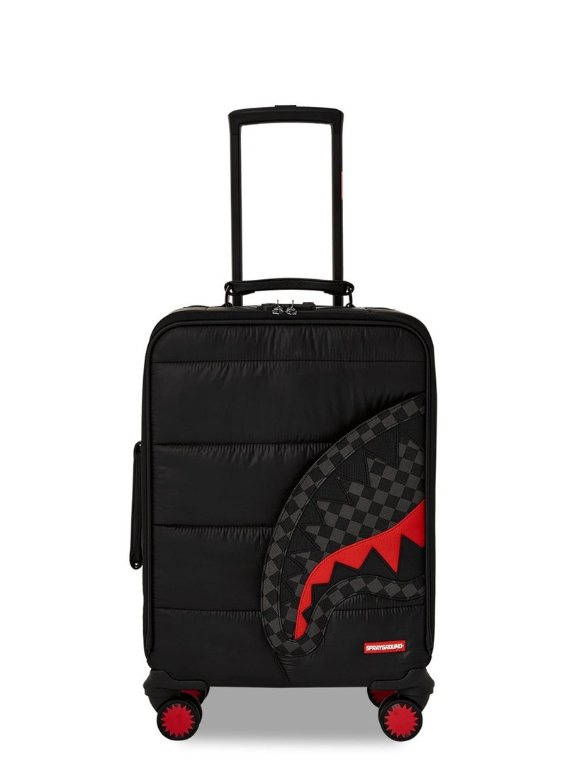 BLACK PUFFER  CARRYON LUGGAGE