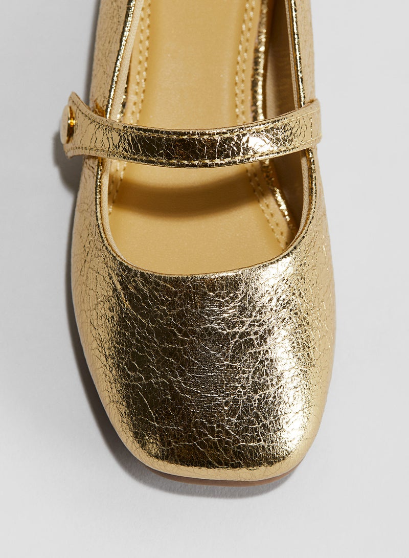 Kids Shimmering Ballet Pumps