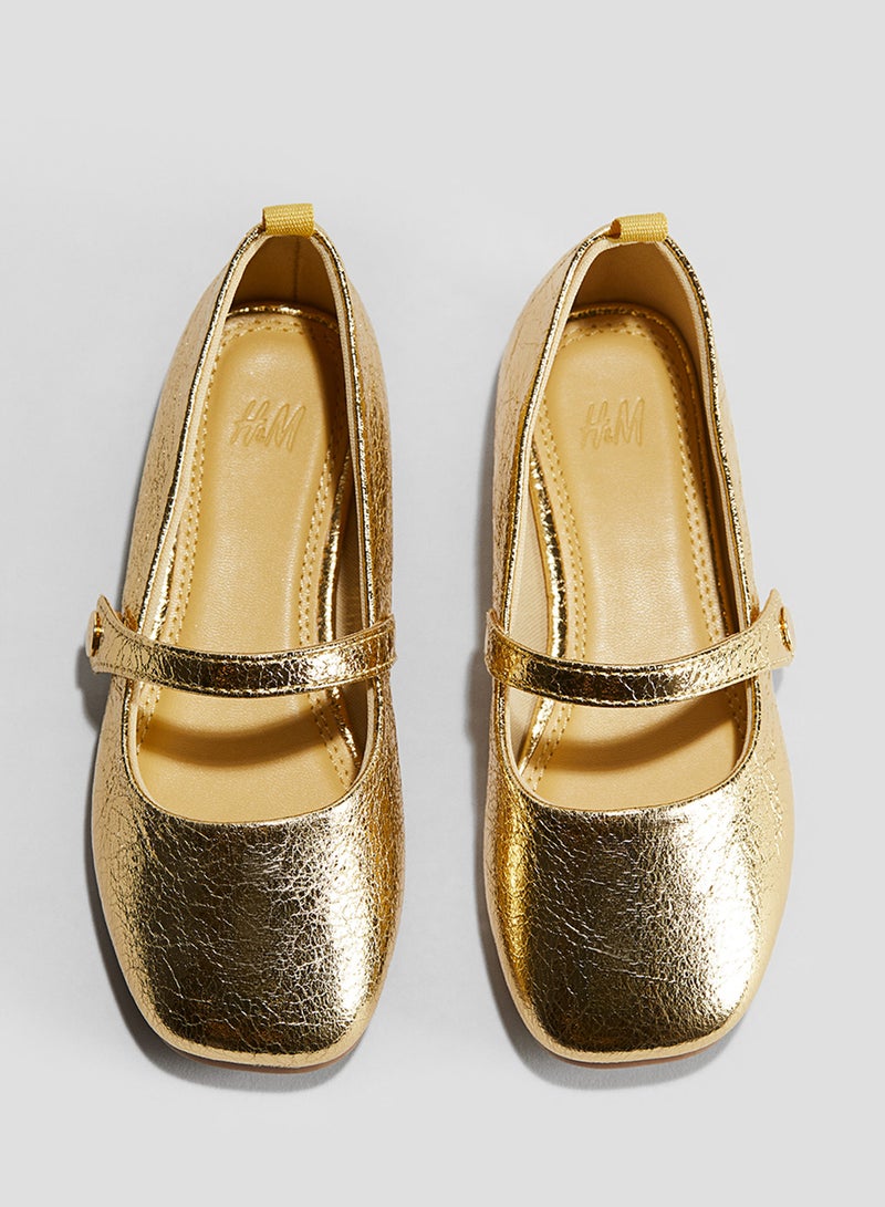 Kids Shimmering Ballet Pumps