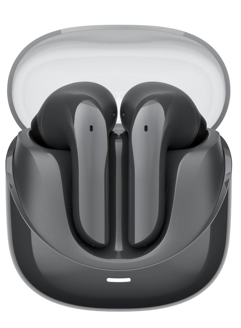 Premium True Wireless Bluetooth Headphones with Game Mode for Low Latency, Exceptional Stereo Sound Quality, Dual Microphone Noise Reduction for Clear Calls, IPX4 Waterproof Rating for Outdoor Use, Compact Lightweight Design for Ultimate Comfort and Portability- Black