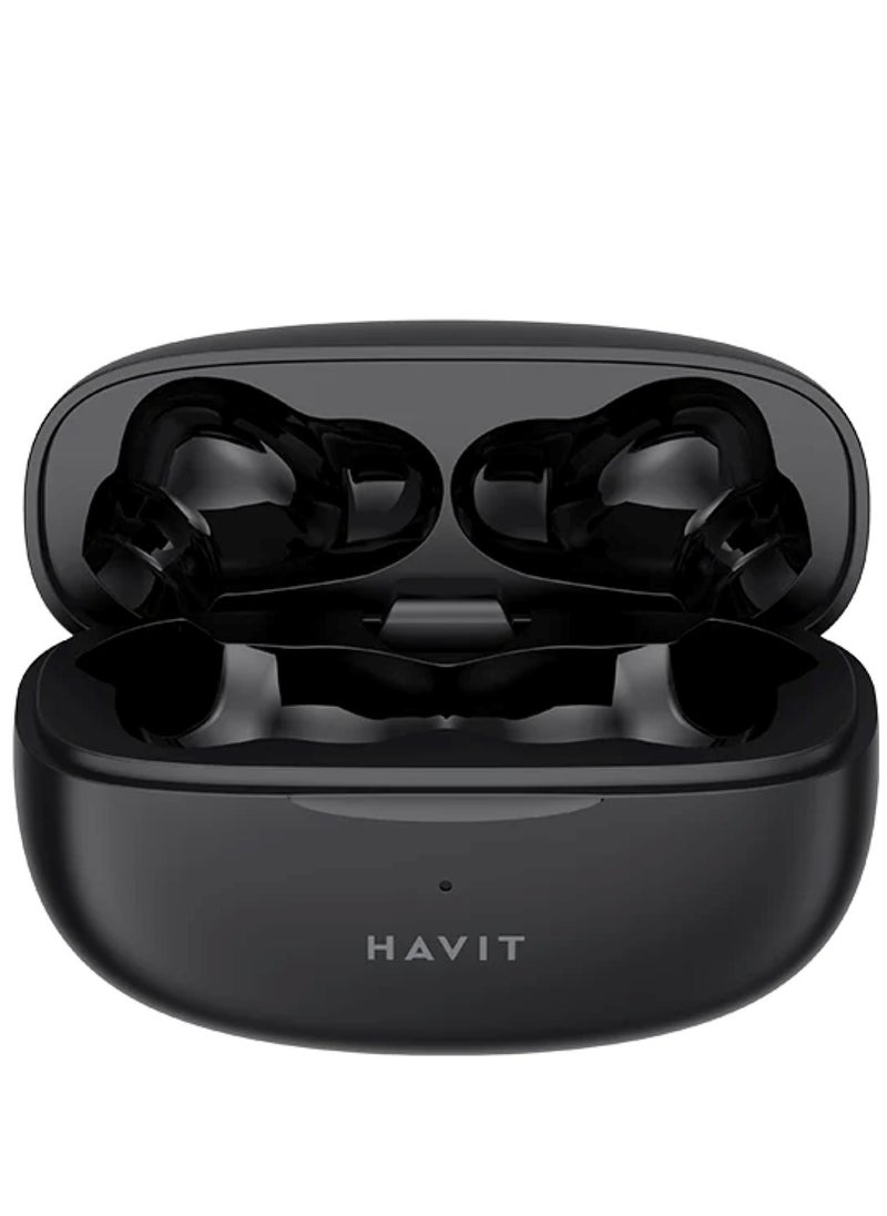 True Wireless Earbuds, In-Ear Bluetooth 5.3 Earphones, 20 Hours Playback with Charging Case, 13mm Driver for Superior Sound, Dual Microphone for Clear Calls, Smart Touch Control with ENC Noise Cancellation, Game Mode for Lag-Free Gaming, Compatible with iOS & Android Mobile Devices, Perfect for Calls and Music (Black)