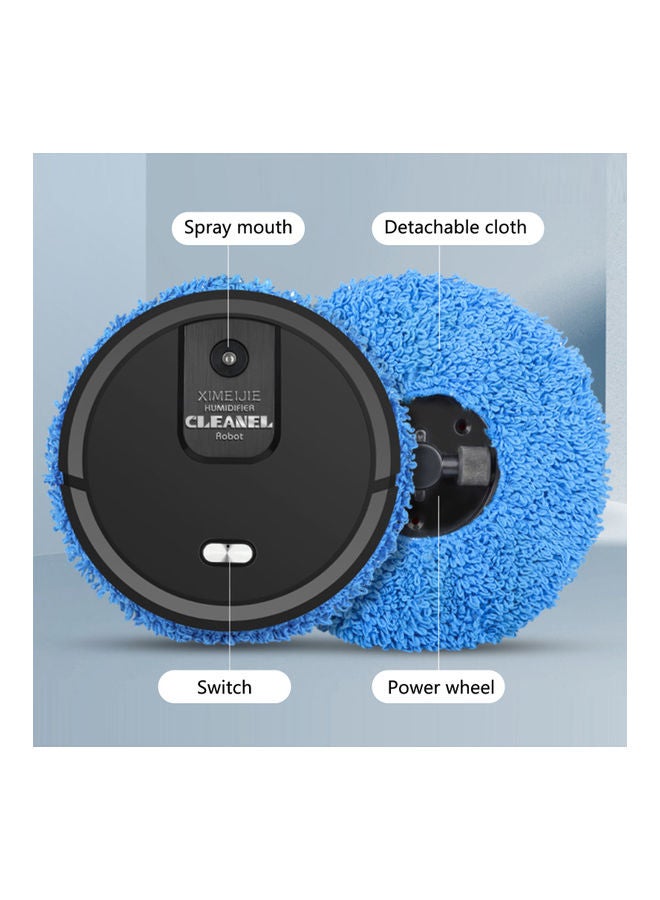 3-in-1 Robot Automatic Rechargeable Sweeping Mopping Cleaner Black/Blue