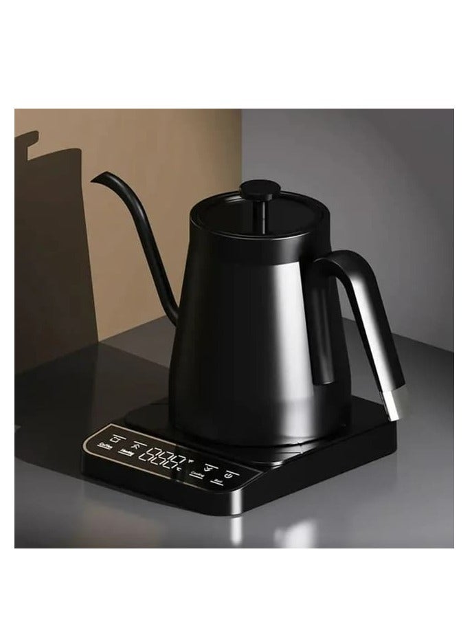 Liying Gooseneck Electric Pour Over Kettle with Temperature Control, Tea & Pour Over Coffee Kettle, Stainless Steel, Auto Shutoff Boil-Dry Protection, 0.8L, Matte Black