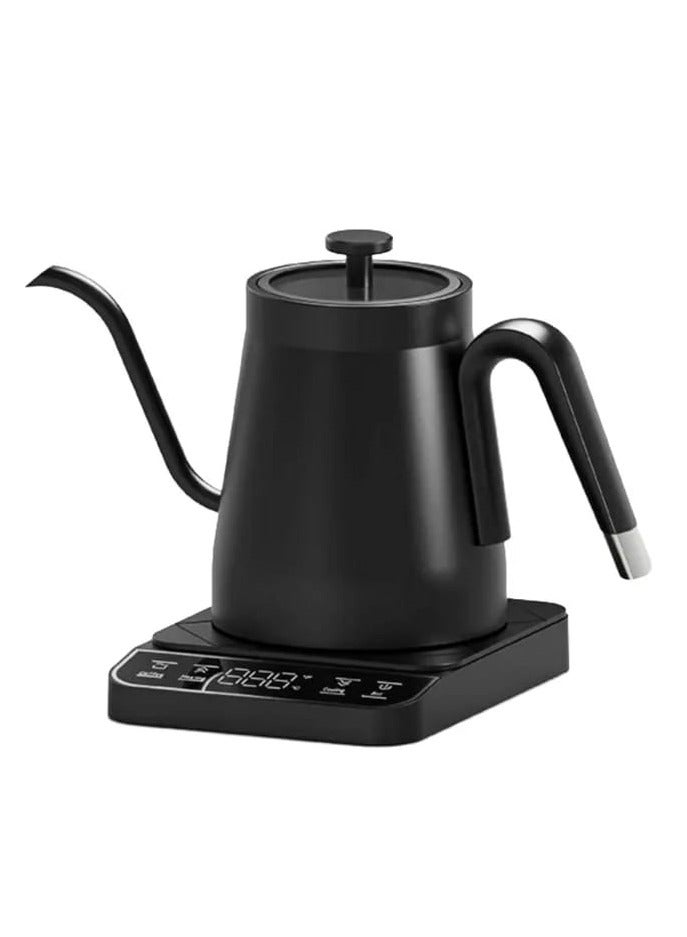 Liying Gooseneck Electric Pour Over Kettle with Temperature Control, Tea & Pour Over Coffee Kettle, Stainless Steel, Auto Shutoff Boil-Dry Protection, 0.8L, Matte Black